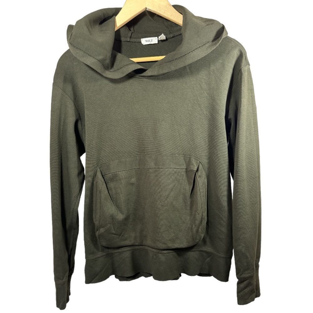 WILT Women's Cotton Pullover Hoodie Sweatshirt Green Size Extra Small